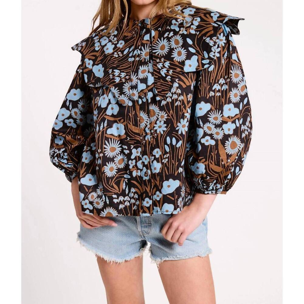NEW ULTRAMARINE elowen blouse in midnight